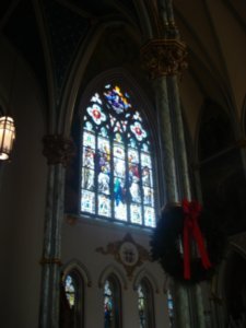 Stained glass.