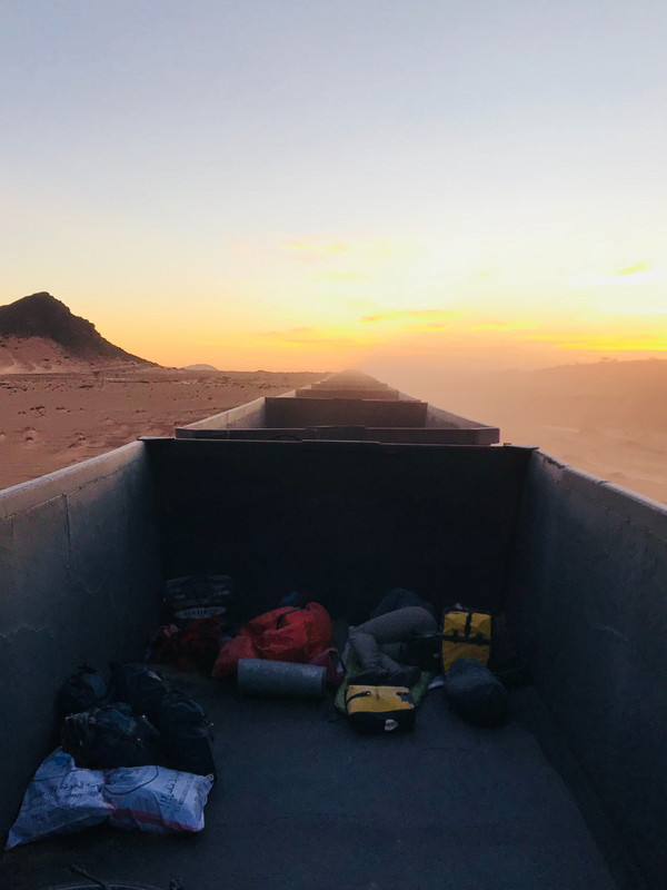 Saharan sunrise on the Iron ore train 