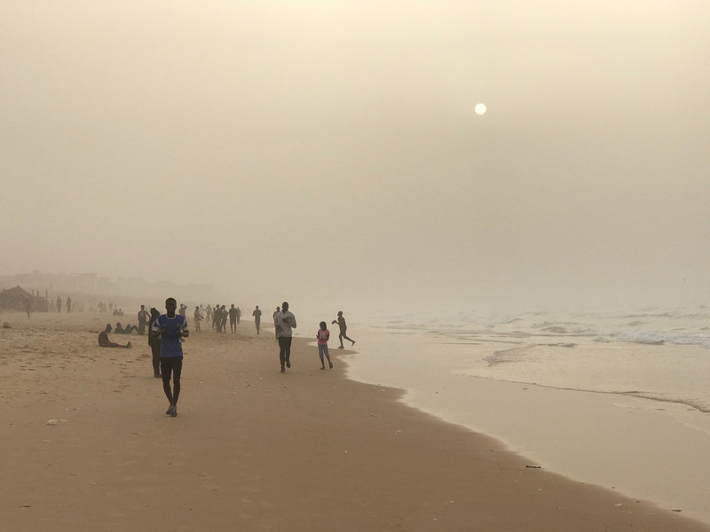 Evenings spent running on Dakar beach
