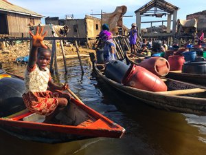 The floating village of Ganvie, Benin