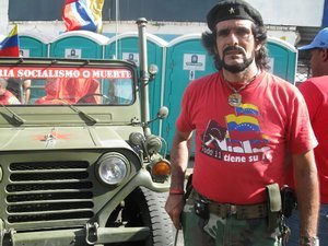 Che Lookalike, Pro Chavez Rally Caracs Venezuela