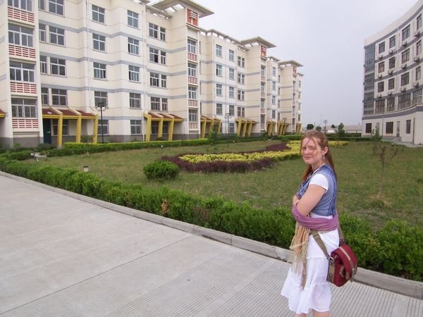 Stephanie from Kansas City admires the accomadations and dorms for the students.