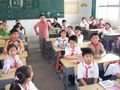 Inside of the classroom, Chinese children are always focused on the front.