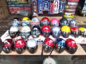 Safety-helmets in every color.