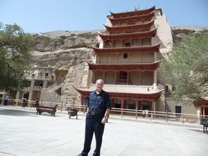 The main portal of the Mogao Grottoes of Dunhuang, Gansu
