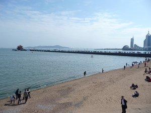 The Zhanqiao Pier was originally constructed of wood by the German Occupiers.