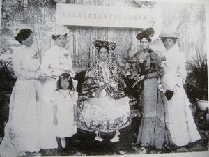 Photo Copy of the Qing Dynasty Cixi, Imperial Dowager Empress of China, on her Throne.