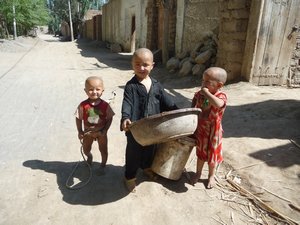 BEYOND KASHGAR, PHOTO 4: Village Children near Kashgar, Xinjiang