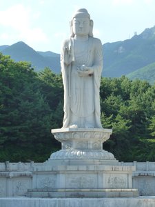 SOUTH KOREA, PHOTO 22: The Buddha, surrounded by the lush mountains of S.Korea.