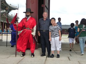 SOUTH KOREA, PHOTO 9: Posing with nephew of Mr. Kim.