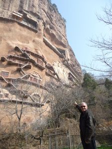 OUR NEXT GOAL: Another group of giant Buddhas, on the opposite sides of the Maiji Shan Cliffs.