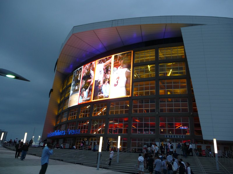 The Miami American Airline Arena, along the Bay-side of Miami