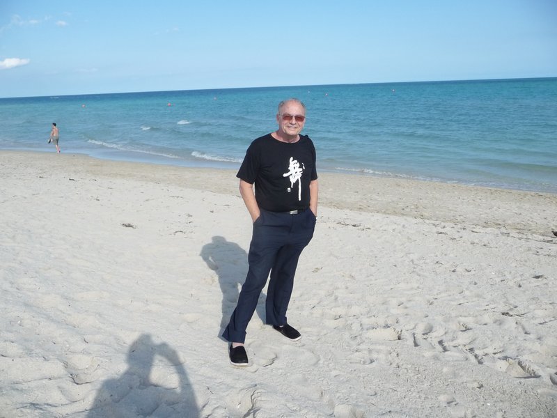 During my return visits to Miami, I always delight in my walks along the white sand beach.
