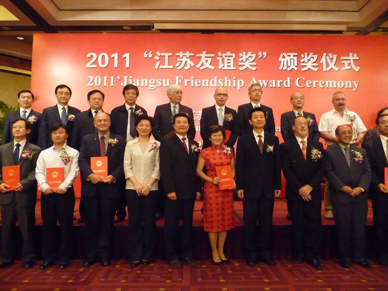 About 7,000 Foreign Experts reside in the Province of Jiangsu. From these, 15 were selected. It was an honor to be selected as one of the 15 for the Year 2011.