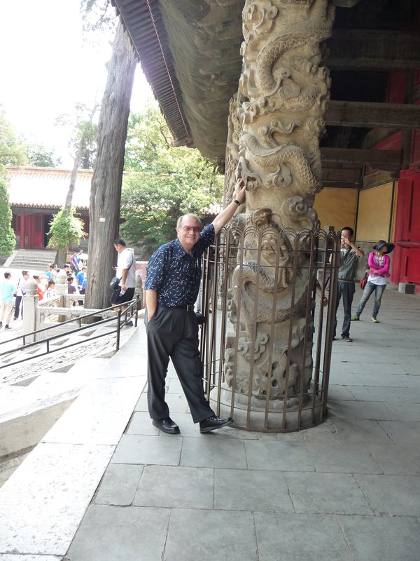Amazing marble columns support the main temple of Confucius.