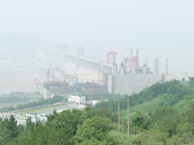View down, toward the Three Gorges Dam
