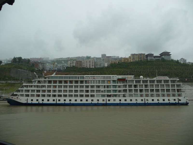 The Yangtze River Cruises are made luxurious by shipe like mine, the CENTURY DIAMOND, here waiting for embarkation.