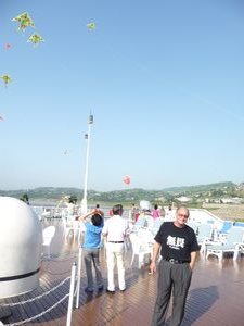 Kite festival on the deck of the CENTURY DIAMOND