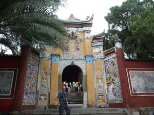 The colorful entrance to the White Emperor City