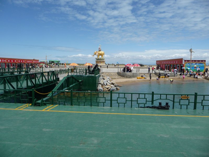 One of the docks along Qinghai Lake.  