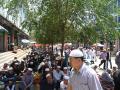 Outside the mosque area, thousands of devotees have already taken their prayer spots under the shade of trees.