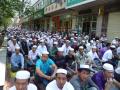 Friday prayer time brings thousands of Muslim faithful into the city of Xining.