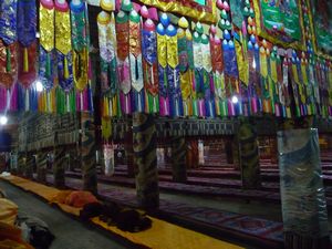 The interior of the Great Sutra Hall, where doctoral degrees are conferred on eminent Buddhist scholars.