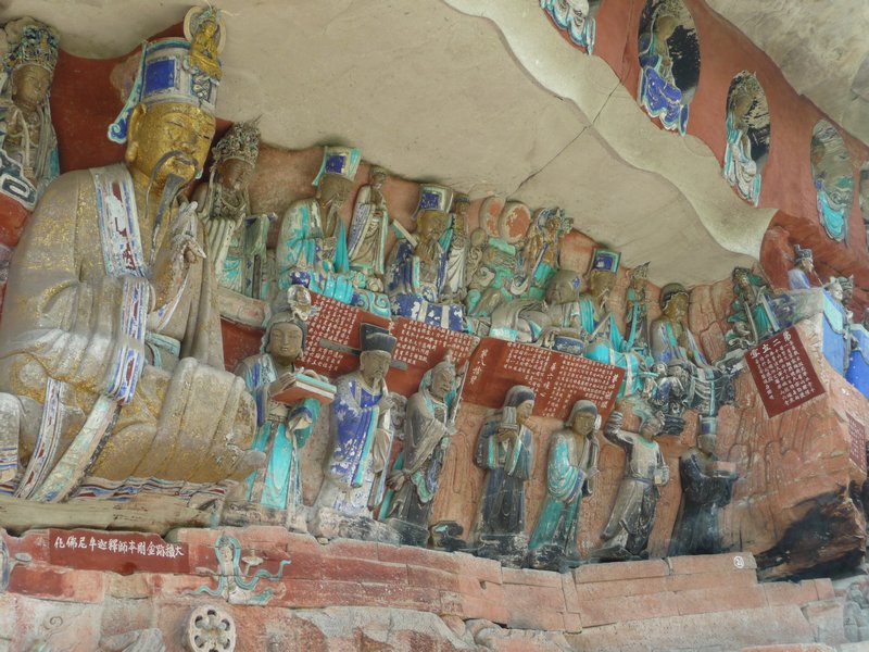 Some of the serene statues in the cave of "Heaven"