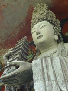Close-up of Manjusri Bodhisattva