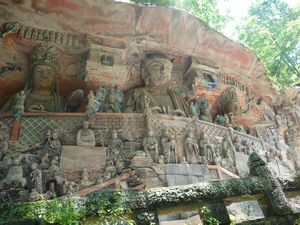 The Carvings of Dazu stretch hundreds of feet.