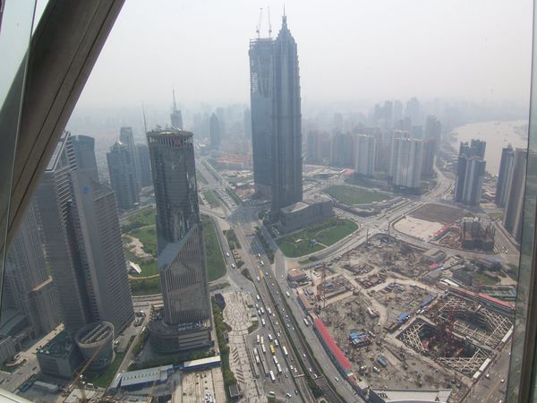 The visibility of the sky-line of Shanghai.....