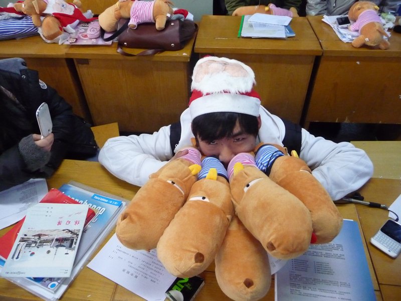All students receive one of the little stuffed animals.
