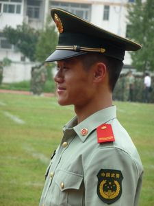 PLA officer looking smart !