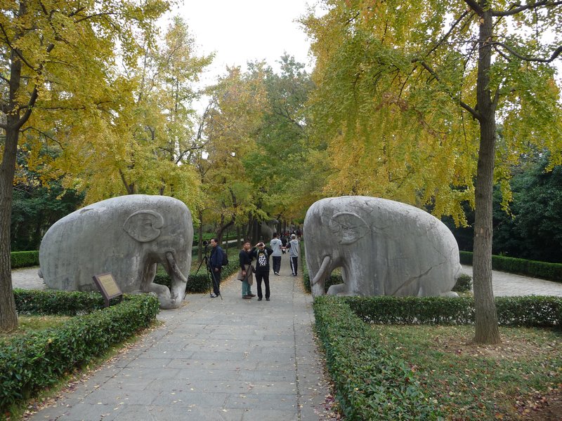 NANJING: STONE ELEPHANT ROAD AT THE MING IMPERIAL TOMB