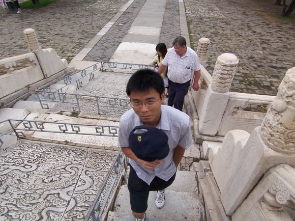 Only the emperor's casket could move above the carved marble path.