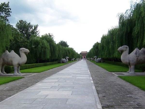 The Spirit Way, the ceremonial avenue leading to the tombs.