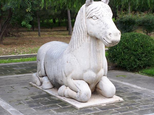 I have never seen a horse represented kneeling with such dignity.