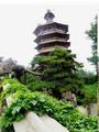 Ancient pagoda graces the Jie Tai Si Temple.