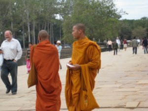Angkor Wat and the Monks 