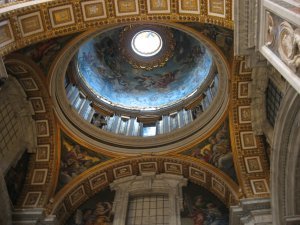 One of the domes in St. Peter's