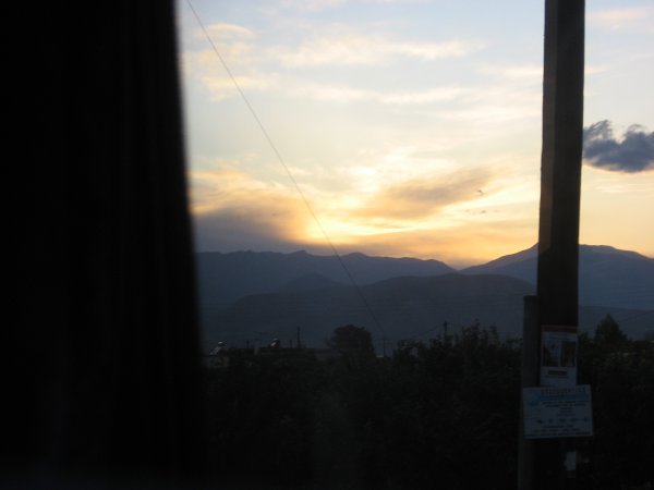 Sunset on the way to Nafplion