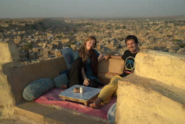 Laura and Mark, Atop the Surya Cafe