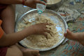 chapati flour glue for our paper mache'