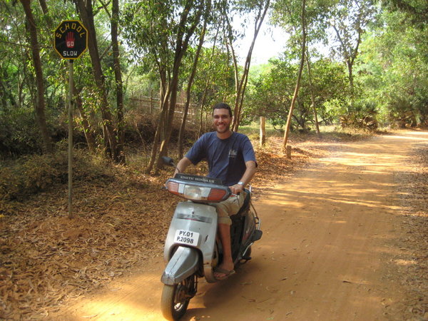 Riding through Auroville