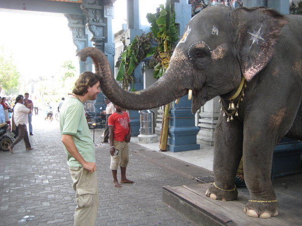 Christophe meeting his creator in Pondicherry