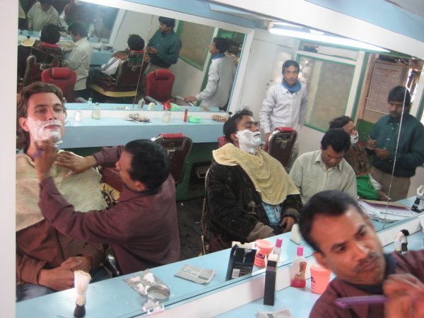 Getting a shave in Kurseong