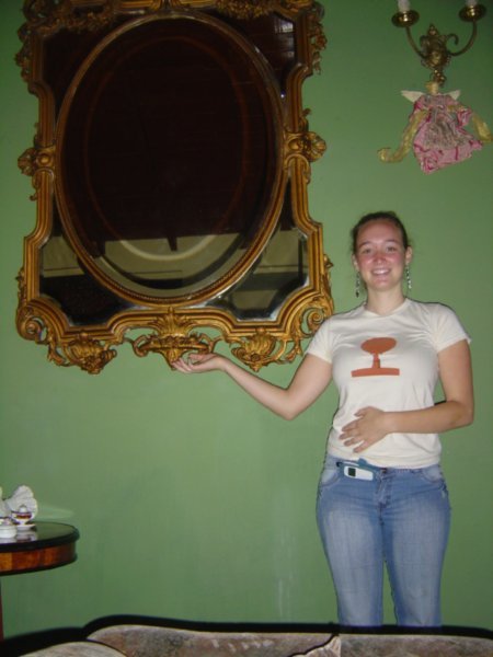 A pretty antique mirror in Javier's aunts house