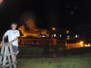 Lion roundabout in Sihanoukville