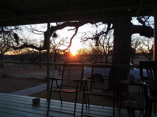 sunset from the back porch