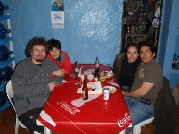 family dinner in Real de Catorce